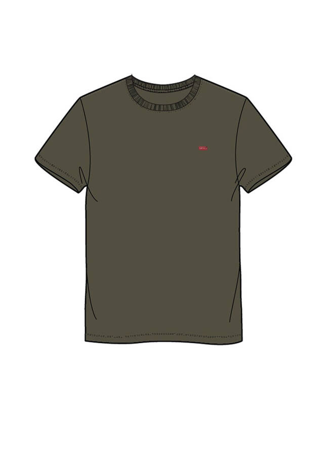 Levis 56605-0110_SS Original Hm Tee Lse Crew Neck Relaxed Plain Green Men's T-Shirt - 8