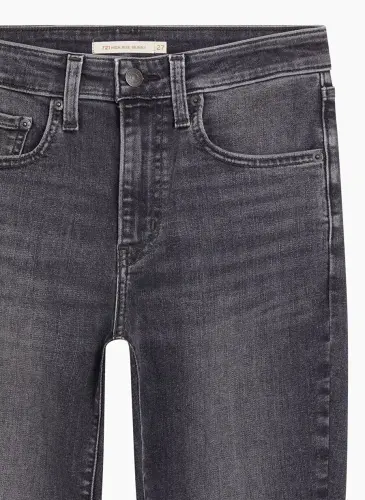 Levis 721 Black Women's High Waist Denim Pants HIGH RISE SKINNY RIVER ROCK LSE - 7
