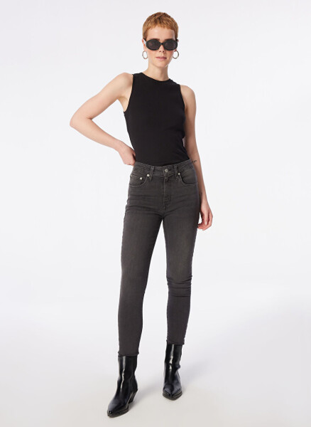 Levi's 721 FLYING INTO THE High Waist Skinny Fit Black Women's Denim Jeans - 7