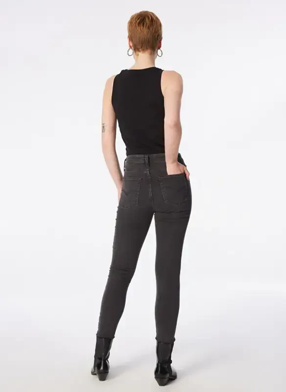 Levis 721 FLYING INTO THE High Waist Skinny Fit Black Women's Denim Pants - 8