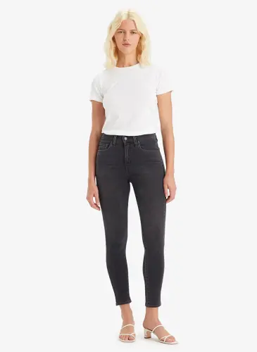 Levis 721 FLYING INTO THE Высокая Посадка Skinny Fit Черные Женские Джинсы - 1