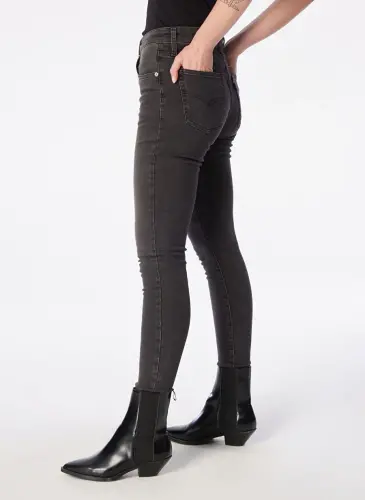 Levis 721 FLYING INTO THE Высокая Посадка Skinny Fit Черные Женские Джинсы - 6