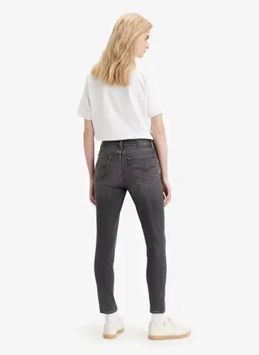 Levis 721 Qora Ayollar baland belli denim jinsi shim HIGH RISE SKINNY RIVER ROCK LSE - 3