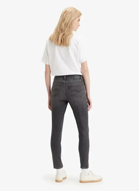 Levis 721 Qora Ayollar baland belli denim jinsi shim HIGH RISE SKINNY RIVER ROCK LSE - 3