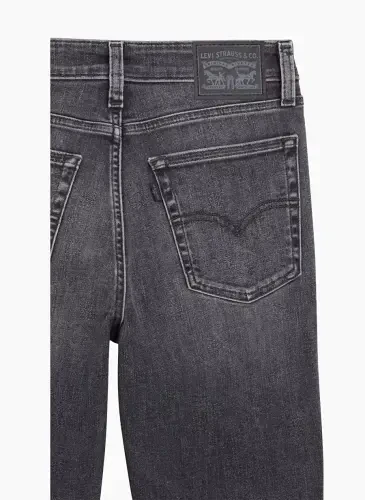 Levis 721 Qora Ayollar baland belli denim jinsi shim HIGH RISE SKINNY RIVER ROCK LSE - 6