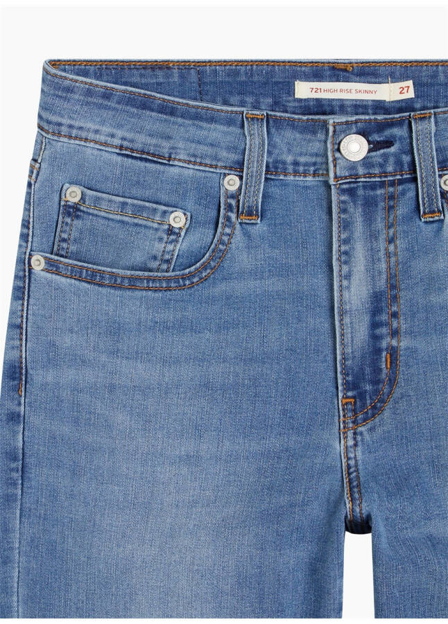 Levis 721 Skinny Fit Açık Mavi Yüksek Bel Kadın Denim Pantolon - 21