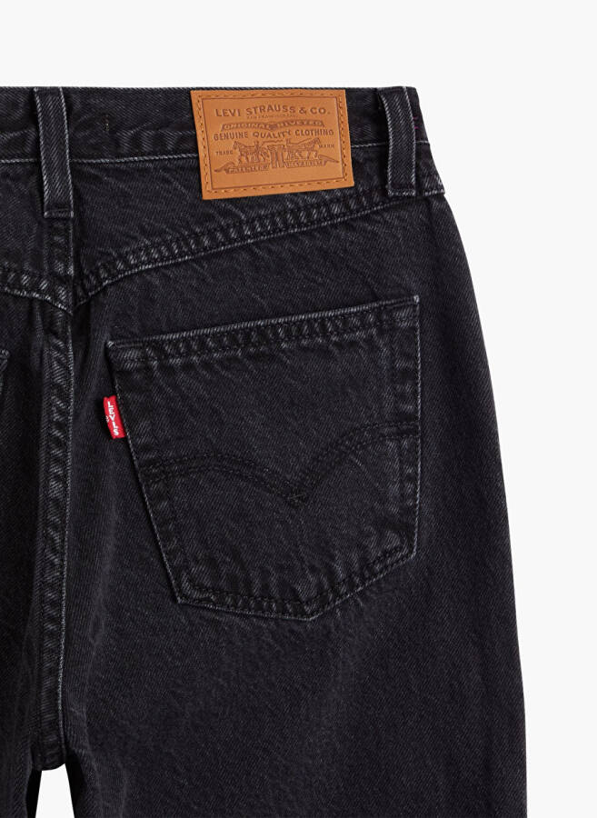 Levi's 80-yillar Qora Yuqori Belli Ayollar Denim Jinsi MOM JEAN - 9