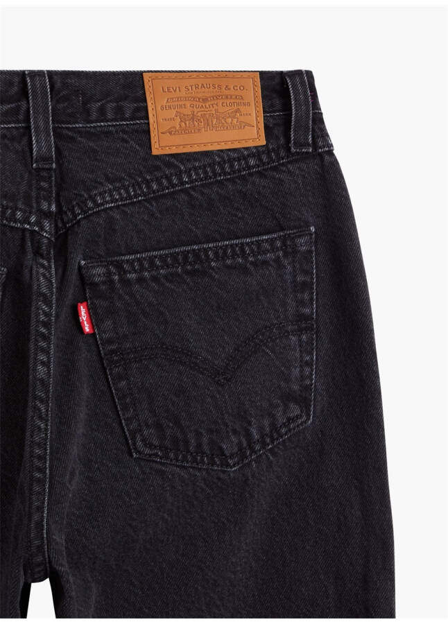 Levi's 80-yillar Qora Yuqori Belli Ayollar Denim Jinsi MOM JEAN - 21