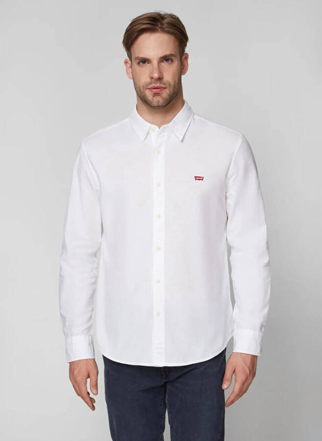Levis 86625-0002 Ls Battery Shirt Slim Beyaz Erkek Gömlek - 1
