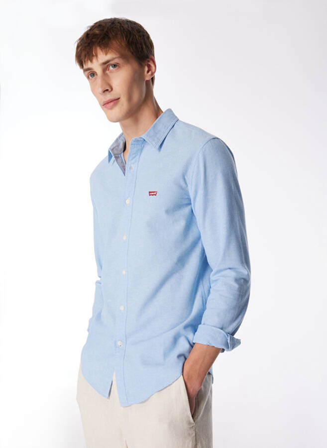 Levi's 86625-0005 Ls Battery Shirt Slim Ko'k Erkaklar Ko'ylagi - 1