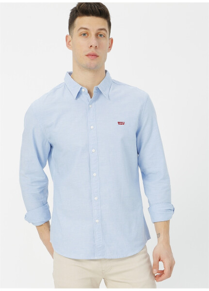 Levi's 86625-0005 Ls Battery Shirt Slim Ko'k Erkaklar Ko'ylagi - 8