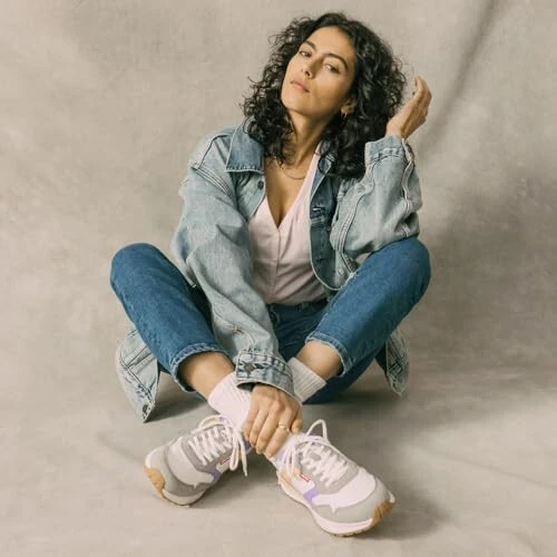 Levi's Ayollar uchun Oats 2 Suni Teri Kundalang Trener Sport Poyafzali, Oq/Lila/Quyosh Nuri - 7