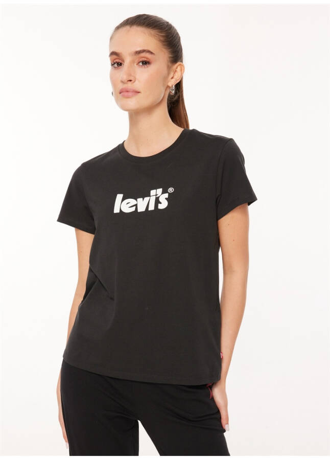 Levis Bisiklet Yaka Baskılı Siyah Kadın T-Shirt A2086-0103 LSE THE PERFECT TEE LSE - 11