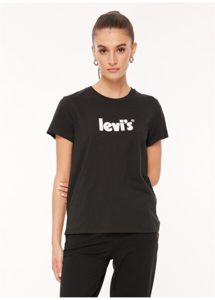 Levis Bisiklet Yaka Baskılı Siyah Kadın T-Shirt A2086-0103 LSE THE PERFECT TEE LSE - 12