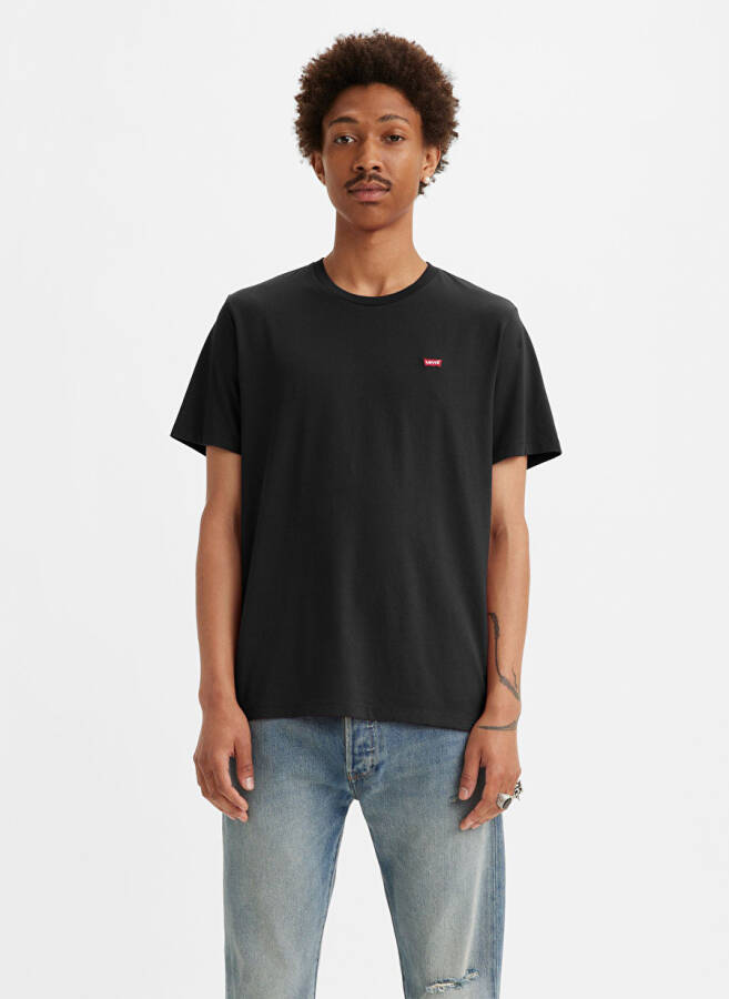 Levis Bisiklet Yaka Siyah Erkek T-Shirt SS CLASSIC HM TEE TR MINERAL BLACK - 1