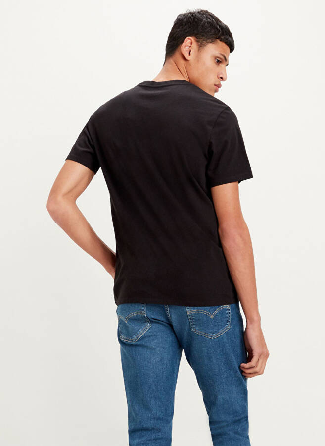 Levis Bisiklet Yaka Siyah Erkek T-Shirt SS CLASSIC HM TEE TR MINERAL BLACK - 4