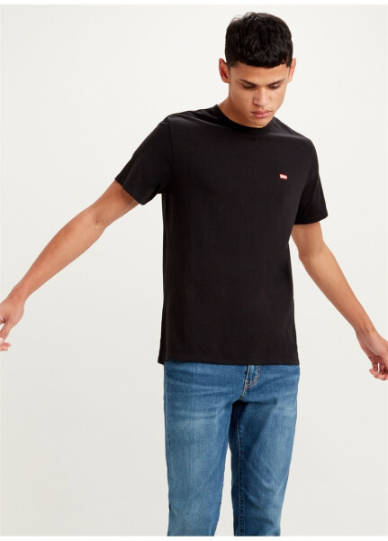 Levis Bisiklet Yaka Siyah Erkek T-Shirt SS CLASSIC HM TEE TR MINERAL BLACK - 7