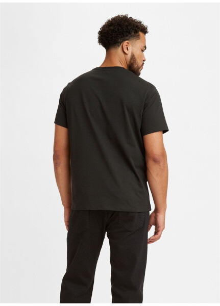 Levis Black Crew Neck Printed Men's T-Shirt - 5