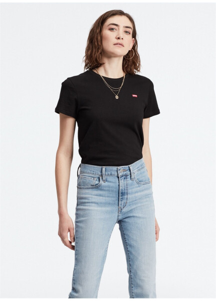 Levis Crew Neck Black Women's T-Shirt A4917-0000 Black T-Shirt - 8