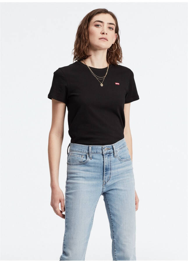 Levis Crew Neck Black Women's T-Shirt A4917-0000 Black T-Shirt - 8