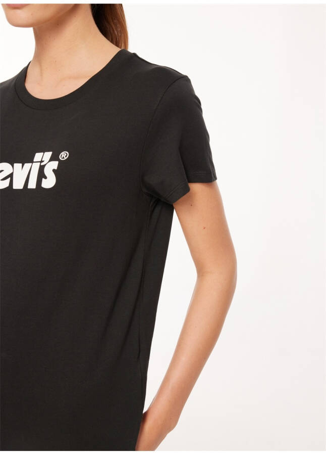 Levi's Crew Neck Printed Black Women's T-Shirt A2086-0103 LSE THE PERFECT TEE LSE - 14