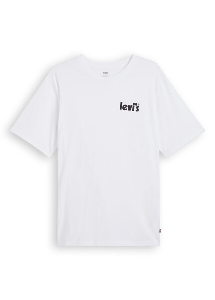 Levis Crew Neck Printed White Men's T-Shirt LSE_SS RELAXED FIT TEE CORE POSTER - 21