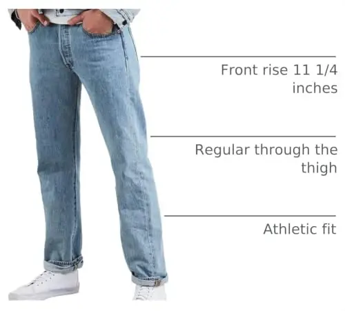 Levi's Erkaklar uchun 501 Original Fit Jinsi (Katta va Bo‘yi baland o‘lchamlari ham mavjud) 