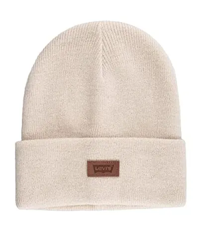 Levi's erkaklar uchun har faslga mos Hero Beanie yumshoq trikotaj manjetli qishki shapka, iliq va qulay kundalik uslub 