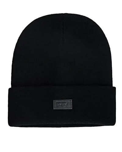 Levi's erkaklar uchun har faslga mos Hero Beanie yumshoq trikotaj manjetli qishki shlyapa, issiq va qulay kundalik uslub 