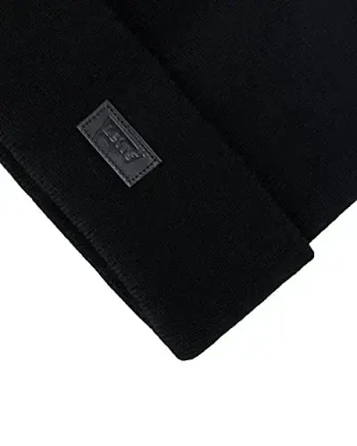 Levi's erkaklar uchun har faslga mos Hero Beanie yumshoq trikotaj manjetli qishki shlyapa, issiq va qulay kundalik uslub - 4