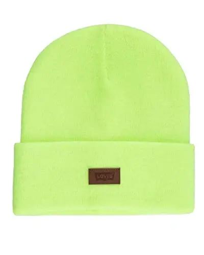 Levi's erkaklar uchun har faslga mos Hero Beanie yumshoq trikotaj qishki shlyapa, issiq va qulay kundalik uslub 