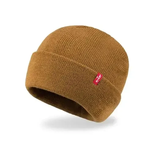 Levi's Erkaklar uchun Har-Mavsum Qahramon Beanie Yumshoq Trikotaj Qishki Shlyapa, Issiq va Qulay Kundalik Uslub - LEVI'S (1)