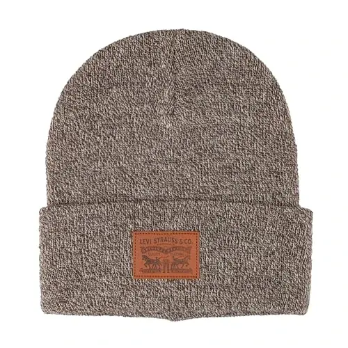 Levi's erkaklar uchun har mavsumga mo'ljallangan Hero Beanie yumshoq trikotaj qishki shapka, iliq va qulay kundalik uslub 