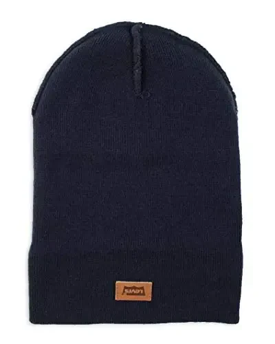 Levi's erkaklar uchun har mavsumga mos Hero Beanie yumshoq to'qilgan qirrali qishki shapka, issiq va qulay kundalik uslub - 3