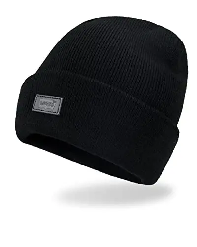 Levi's Mens All-Season Hero Beanie Soft Knit Cuffed Winter Hat, Warm & Comfortable Everyday Style - 2
