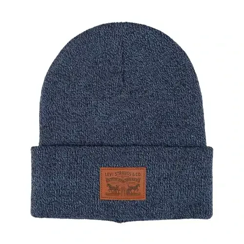 Levi's Men's All-Season Hero Beanie Soft Knit Cuffed Winter Hat, Warm & Comfortable Everyday Style - 1