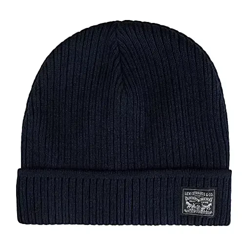 Levi's Men's Classic Winter Warm Knit Beanie Hat and Scarf Set - 4