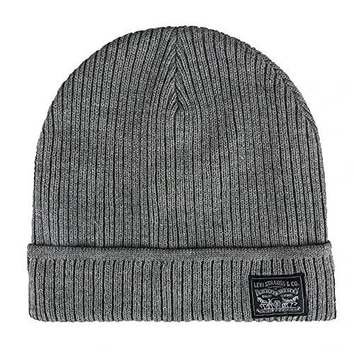 Levi's Men's Classic Winter Warm Knit Beanie Hat and Scarf Set - 4