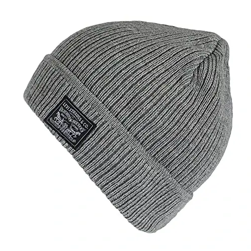 Levi's Men's Classic Winter Warm Knit Beanie Hat and Scarf Set - 5