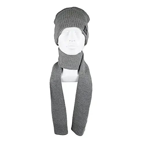 Levi's Men's Classic Winter Warm Knit Beanie Hat and Scarf Set - 6