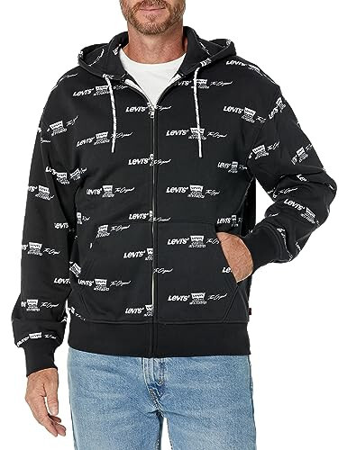 Levi's Erkek Mevsimlik Fermuarlı Kapüşonlu Sweatshirt - 1