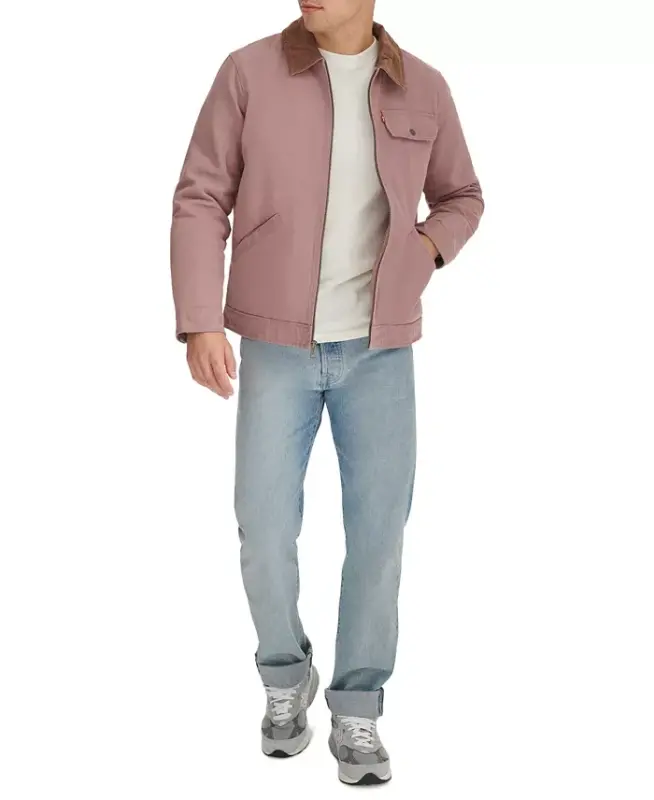 Levi’s® Men's Cotton Canvas Zip-Front Utility Jacket - Mauve Combo - 6