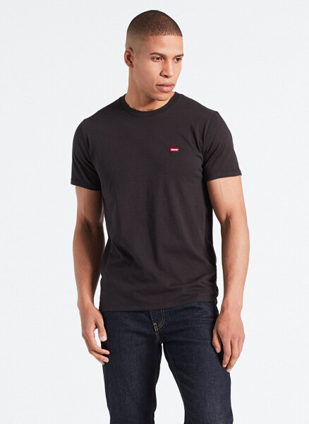 Levis Erkek Siyah Bisiklet Yaka T-Shirt - 1