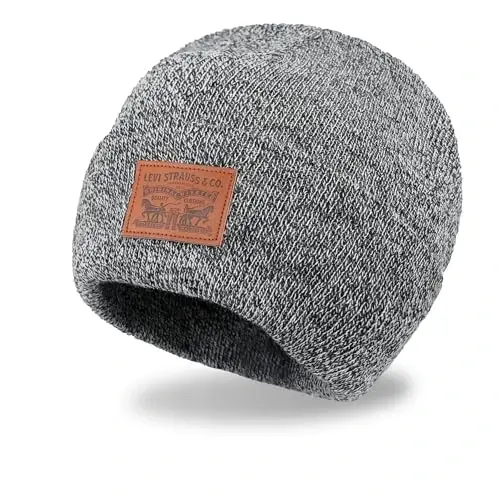 Levi's Mens All-Season Hero Beanie Soft Knit Cuffed Winter Hat, Warm & Comfortable Everyday Style - 2