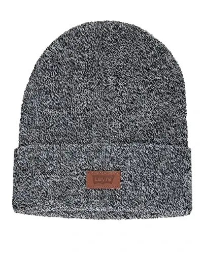 Levi's Mens All-Season Hero Beanie Soft Knit Cuffed Winter Hat, Warm & Comfortable Everyday Style - 1