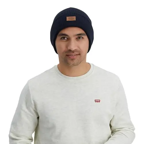 Levi's Mens All-Season Hero Beanie Soft Knit Cuffed Winter Hat, Warm & Comfortable Everyday Style - 6
