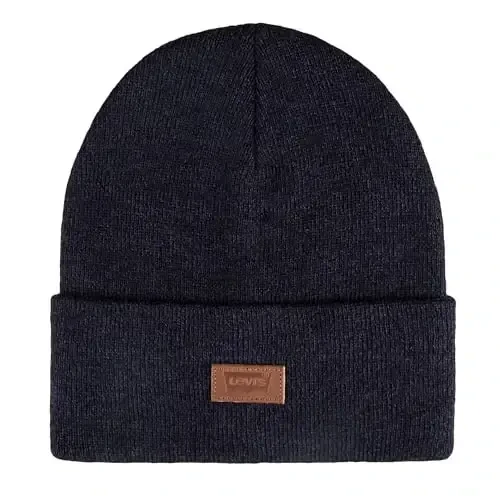 Levi's Mens All-Season Hero Beanie Soft Knit Cuffed Winter Hat, Warm & Comfortable Everyday Style 