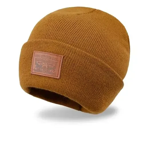 Levi's Mens All-Season Hero Beanie Soft Knit Cuffed Winter Hat, Warm & Comfortable Everyday Style - LEVI'S (1)