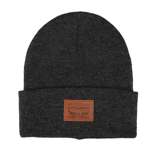 Levi's Men's All-Season Hero Beanie Soft Knit Cuffed Winter Hat, Warm & Comfortable Everyday Style 
