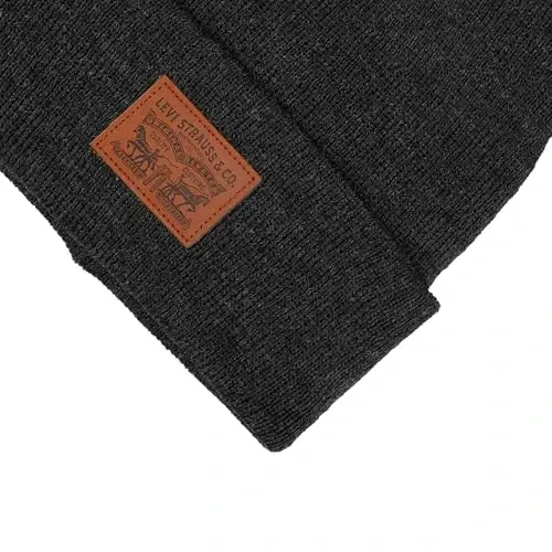 Levi's Men's All-Season Hero Beanie Soft Knit Cuffed Winter Hat, Warm & Comfortable Everyday Style - 4